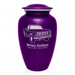 Truck IV Cremation Urn - Purple Luster