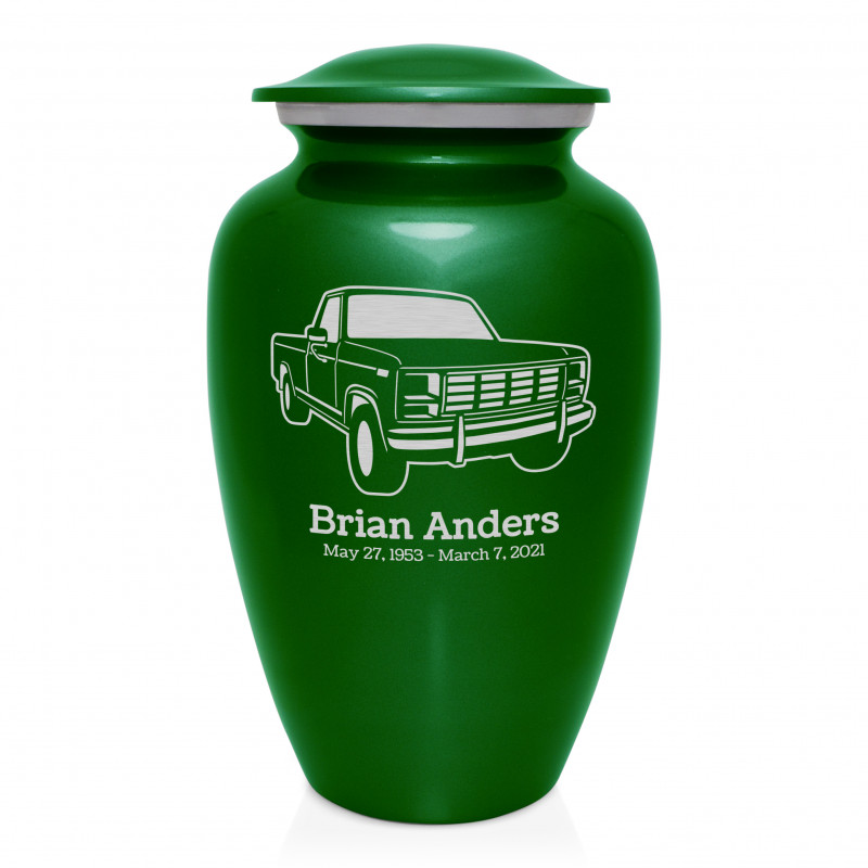 Truck IV Cremation Urn - Shamrock Green