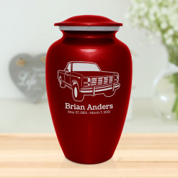 Truck IV Cremation Urn - Ruby Red