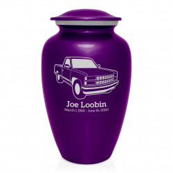 Truck V Cremation Urn - Purple Luster