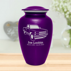 Truck V Cremation Urn - Purple Luster