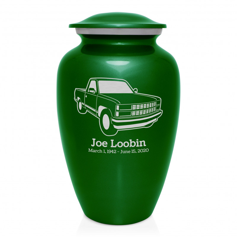 Truck V Cremation Urn - Shamrock Green