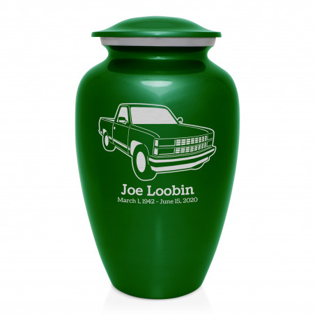 Truck V Cremation Urn - Shamrock Green