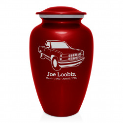 Truck V Cremation Urn - Ruby Red