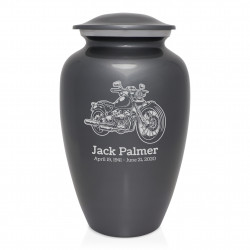 Motorcycle II Cremation Urn - Gunmetal Gray