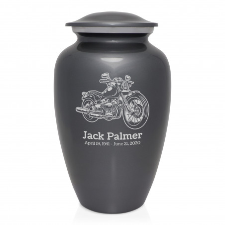 Motorcycle II Cremation Urn - Gunmetal Gray