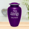 Motorcycle II Cremation Urn - Purple Luster