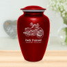 Motorcycle II Cremation Urn - Ruby Red