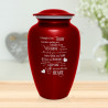 I Thought Of You Today Cremation Urn - Ruby Red