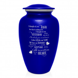 I Thought Of You Today Cremation Urn - Midnight Blue