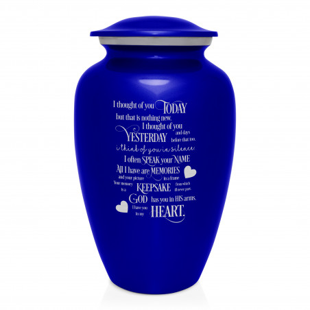 I Thought Of You Today Cremation Urn - Midnight Blue