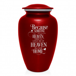 Heaven In Our Home Cremation Urn - Ruby Red