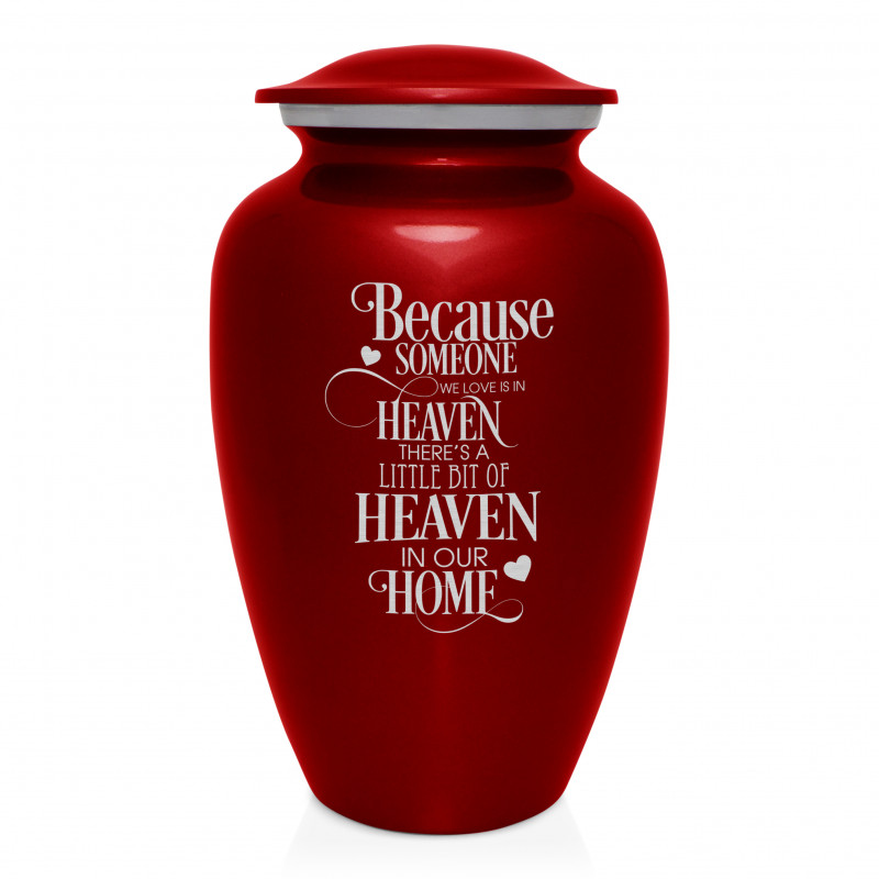 Heaven In Our Home Cremation Urn - Ruby Red