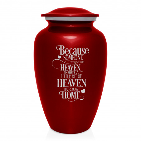 Heaven In Our Home Cremation Urn - Ruby Red