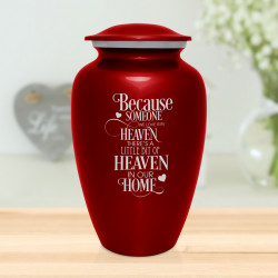 Heaven In Our Home Cremation Urn - Ruby Red