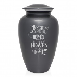 Heaven In Our Home Cremation Urn - Gunmetal Gray