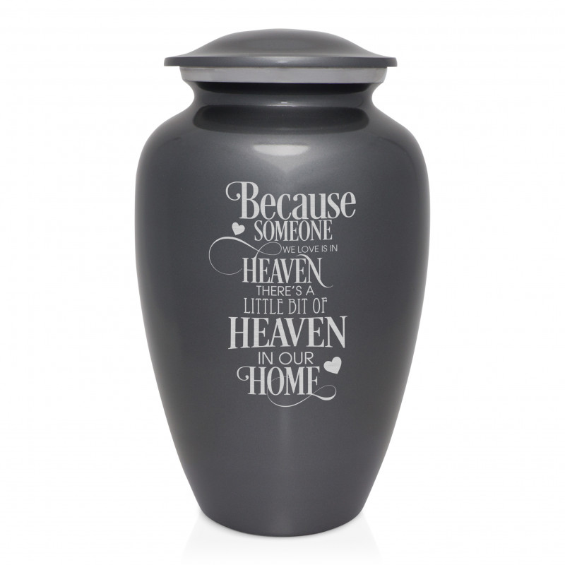 Heaven In Our Home Cremation Urn - Gunmetal Gray