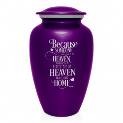 Heaven In Our Home Cremation Urn - Purple Luster