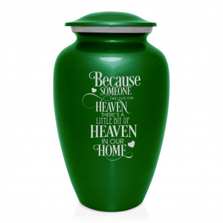 Heaven In Our Home Cremation Urn - Shamrock Green
