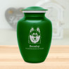 Large Husky Dog Cremation Urn - Shamrock Green