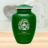 Large Labradoodle Dog Cremation Urn - Shamrock Green