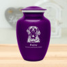 Large English Mastiff Dog Cremation Urn - Purple Luster