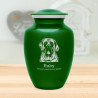 Large English Mastiff Dog Cremation Urn - Shamrock Green