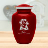 Large English Mastiff Dog Cremation Urn - Ruby Red