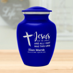 Jesus Took The Wheel Sharing Urn - Midnight Blue