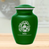 Small Labradoodle Dog Cremation Urn - Shamrock Green