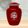 Small Labradoodle Dog Cremation Urn - Ruby Red