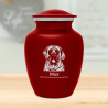 Small English Mastiff Dog Cremation Urn - Ruby Red