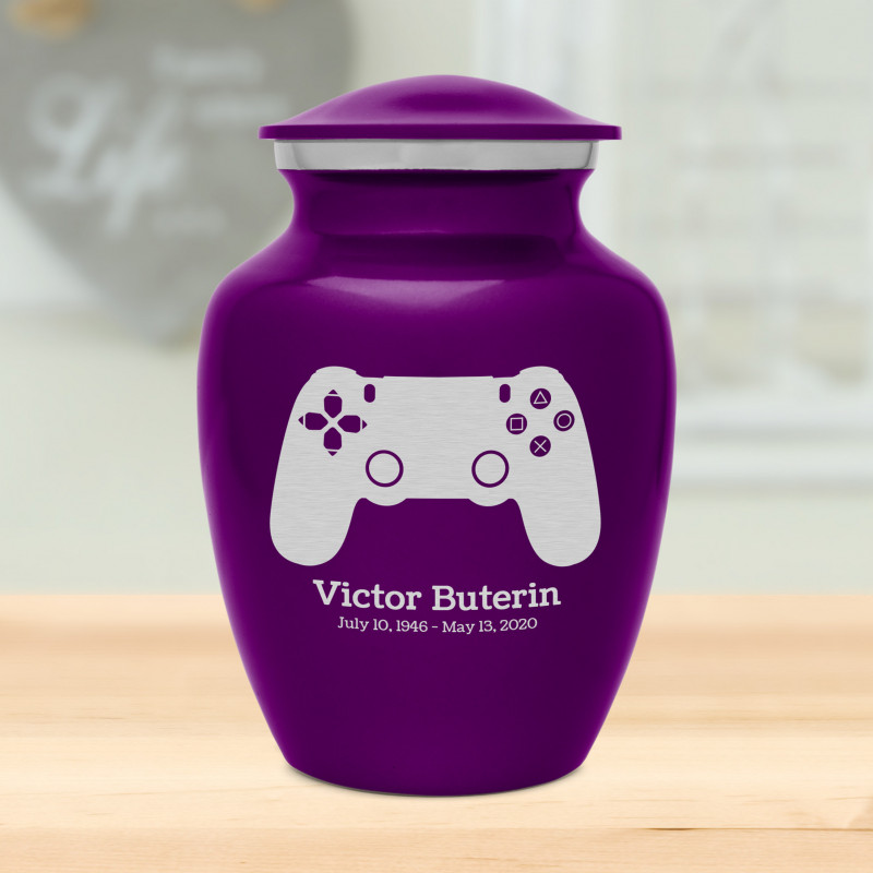 Gaming Controller Sharing Urn - Purple Luster