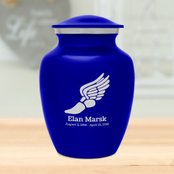 Winged Foot Running Sharing Urn - Midnight Blue
