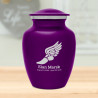 Winged Foot Running Sharing Urn - Purple Luster