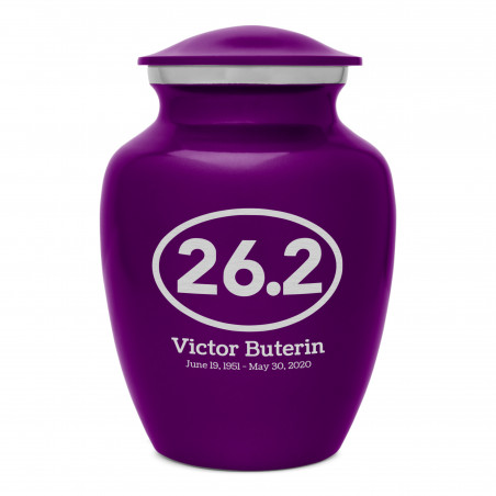 Marathon 26.2 Running Sharing Urn - Purple Luster