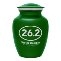 Marathon 26.2 Running Sharing Urn - Shamrock Green