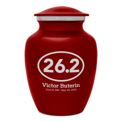 Marathon 26.2 Running Sharing Urn - Ruby Red