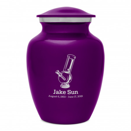 Marijuana Bong Sharing Urn - Purple Luster