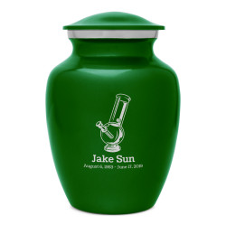 Marijuana Bong Sharing Urn - Shamrock Green