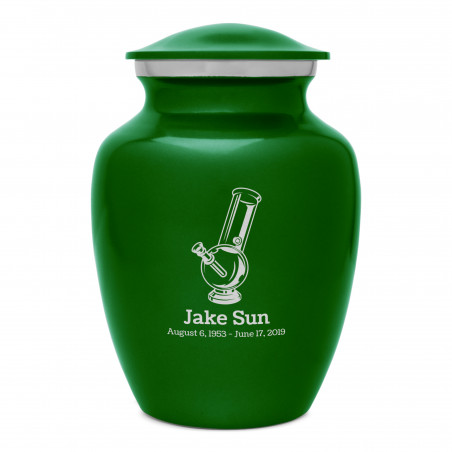 Marijuana Bong Sharing Urn - Shamrock Green