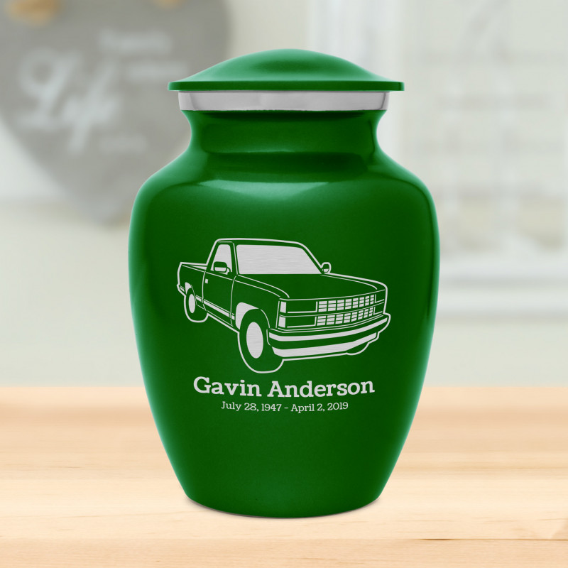 Truck V Sharing Urn - Shamrock Green