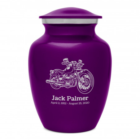 Motorcycle II Sharing Urn - Purple Luster