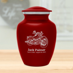 Motorcycle II Sharing Urn - Ruby Red