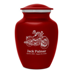 Motorcycle II Sharing Urn - Ruby Red
