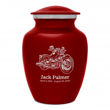 Motorcycle II Sharing Urn - Ruby Red