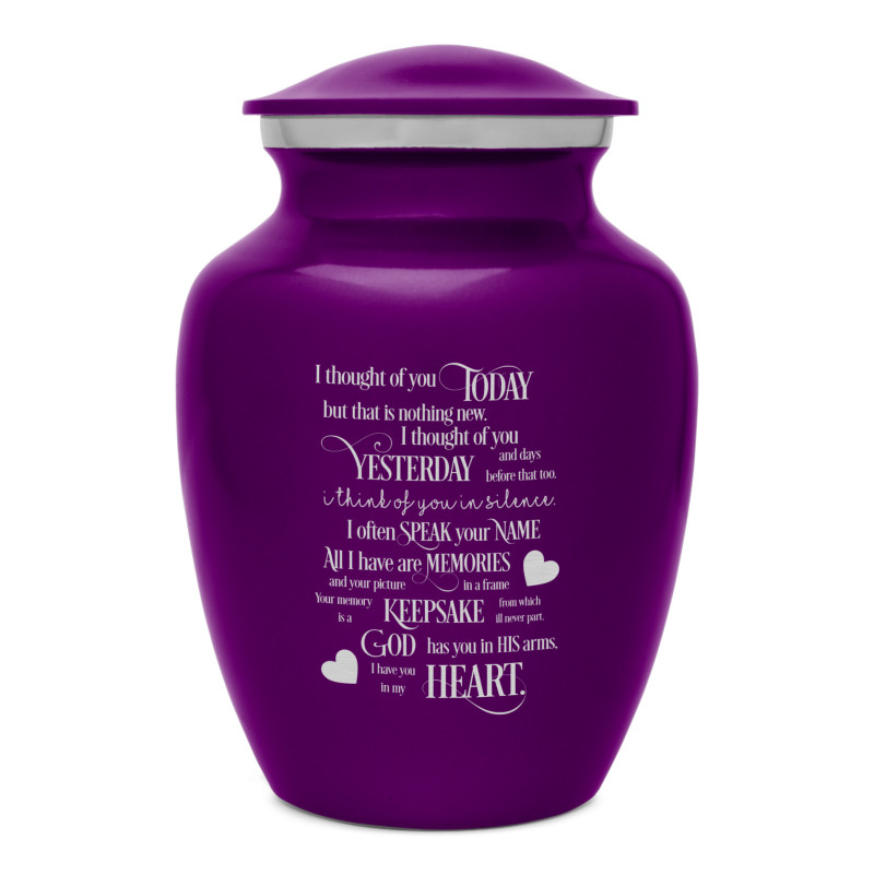 I Thought Of You Today Sharing Urn - Purple Luster