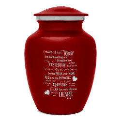 I Thought Of You Today Sharing Urn - Ruby Red