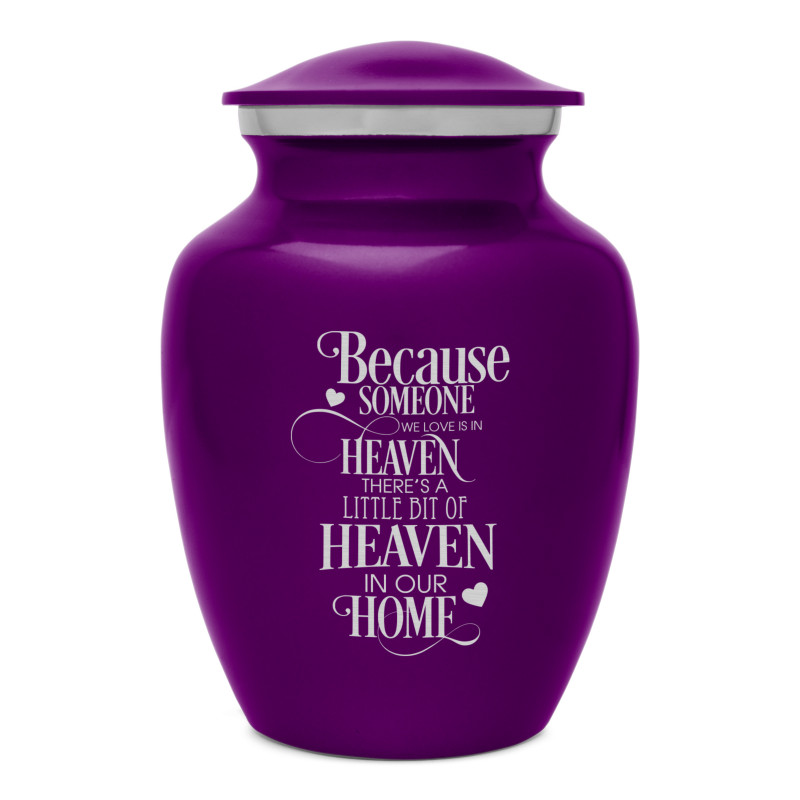 Heaven In Our Home Sharing Urn - Purple Luster