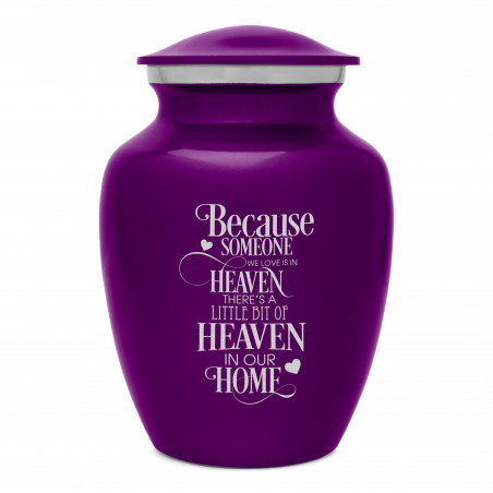 Heaven In Our Home Sharing Urn - Purple Luster